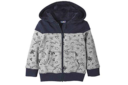 lupilu Jungen Sweatjacke - Kapuzenjacke Teddyfleece Grau 98/104 von lupilu