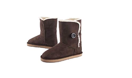 lupilu Kinderwinterschuhe Mädchen Stiefel Winterstiefel Boots Winterschuhe gefüttert Dunkelbraun/weißer Plüsch (29) von lupilu