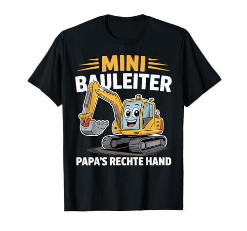 Mini Bauleiter Bauarbeiter Bagger Bauherr Kinder Junge T-Shirt Mini Bauleiter Bauarbeiter Bagger Bauherr Kinder Junge T-Shirt von lustige Baustelle Arbeitskleidung Kostüm Bauarbeit
