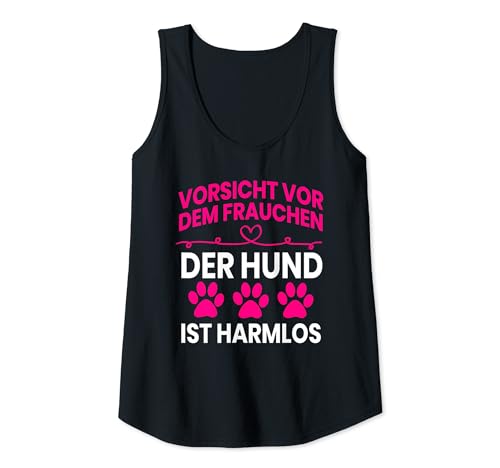 Damen Vorsicht Vor Dem Frauchen Der Hund Ist Harmlos T-Shirt Tank Top Damen Vorsicht Vor Dem Frauchen Der Hund Ist Harmlos T-Shirt Tank Top von lustige Hunde T-Shirts & Geschenke