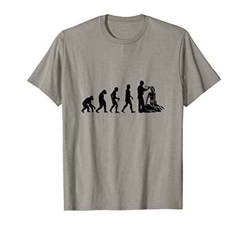 Herren Steinmetz Bildhauer Evolution Design T-Shirt von lustige Steinmetz und Bildhauer Designs
