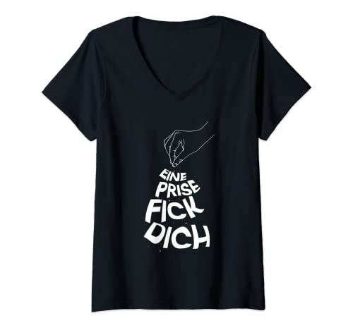 Damen eine prise fick dich T-Shirt mit V-Ausschnitt Damen eine prise fick dich T-Shirt mit V-Ausschnitt von lustige funquotesgermans deutschfnclubs