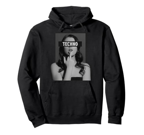 techno girl Pullover Hoodie von lustige funtechnogermanclubs deutschclubmixpres