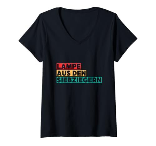 Damen Wackelkontakt Möbelstück Lampe 8000 Ampere Malle Karneval T-Shirt mit V-Ausschnitt von lustige-sachen-für-alle