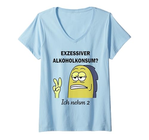 Damen exzessiver Alkoholkonsum ich nehm 2 lustiges Geschenk T-Shirt mit V-Ausschnitt Damen exzessiver Alkoholkonsum ich nehm 2 lustiges Geschenk T-Shirt mit V-Ausschnitt von lustige zitate über bier lustiges Geschenk