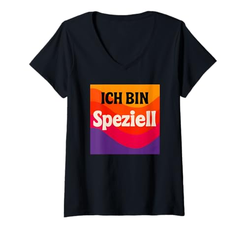 Damen ich Bin speziell T-Shirt mit V-Ausschnitt Damen ich Bin speziell T-Shirt mit V-Ausschnitt von lustige zitate über humor
