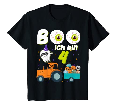 Kinder 4 Geburtstagsshirt Boo ich bin 4 Geburtstag Halloween T-Shirt Kinder 4 Geburtstagsshirt Boo ich bin 4 Geburtstag Halloween T-Shirt von lustiges Halloween Geburtstag 4 Jahre alt