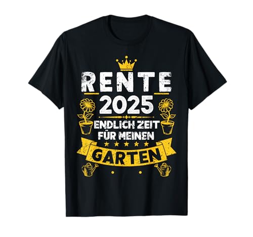 Rentne 2025 Ruhestand 2025 Männer Renteneintritt Rentner T-Shirt Rentne 2025 Ruhestand 2025 Männer Renteneintritt Rentner T-Shirt von lustiges Rentner Geschenk Mann Renteneintritt