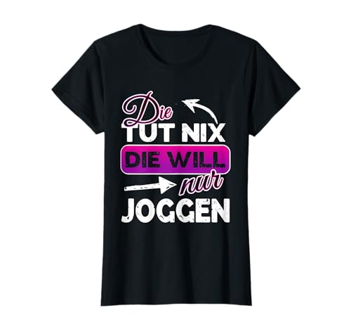 Damen Geschenk für Joggerin Joggingshirt zum Joggen T-Shirt Damen Geschenk für Joggerin Joggingshirt zum Joggen T-Shirt von lustiges Sprücheshirt für Joggerinnen Frauen