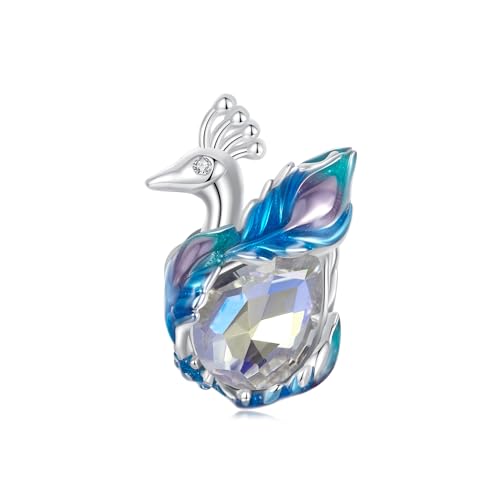 Pfau Charms verziert mit Buntglas Tier Charms passen Pandora Armband Geschenk für Frauen, Geburtstag, Valentinstag von luvhaha