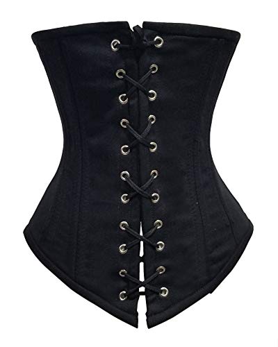 luvsecretlingerie Damen Taillentraining Schwerlast Doppelt Stahl Knochen Unterbrust Korsett Steampunk Gothic Corsage #8023 von luvsecretlingerie