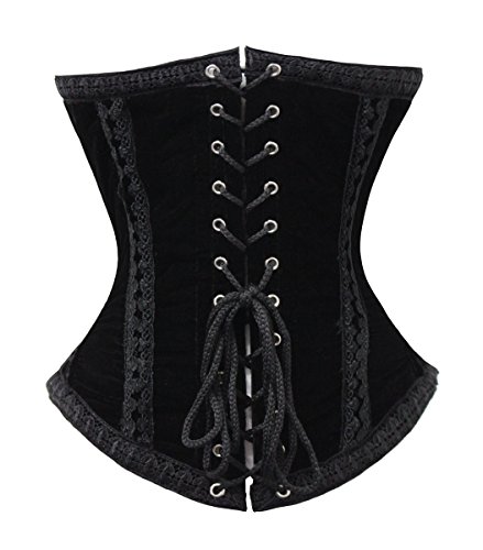 luvsecretlingerie Damen Taillentraining Schwerlast Doppelt Stahl Knochen Unterbrust Korsett Steampunk Gothic Corsage #8023 von luvsecretlingerie