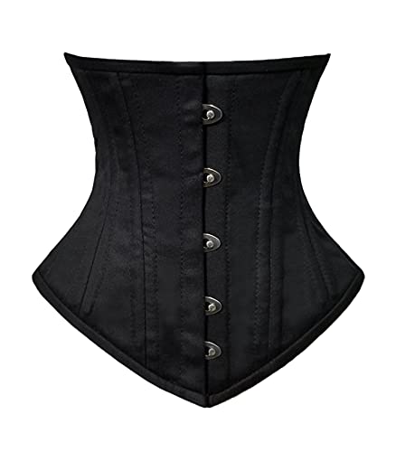 luvsecretlingerie Damen Taillentraining Schwerlast Doppelt Stahl Knochen Unterbrust Korsett Steampunk Gothic Corsage #8802-EU von luvsecretlingerie