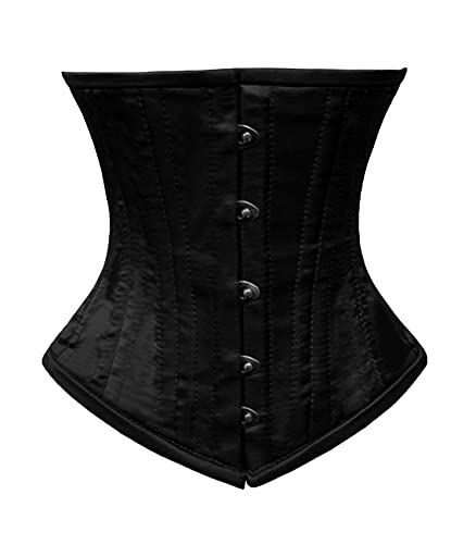 luvsecretlingerie Damen Taillentraining Schwerlast Doppelt Stahl Knochen Unterbrust Korsett Steampunk Gothic Corsage #8802-EU von luvsecretlingerie