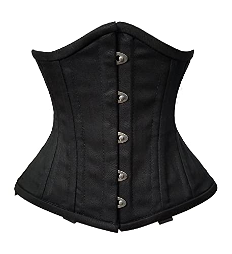 luvsecretlingerie Damen Taillentraining Schwerlast Doppelt Stahl Knochen Unterbrust Korsett Steampunk Gothic Corsage von luvsecretlingerie