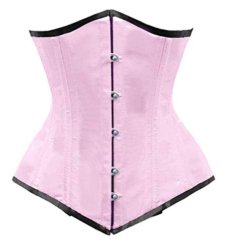 luvsecretlingerie Damen Taillentraining Schwerlast Doppelt Stahl Knochen Unterbrust Korsett Steampunk Satin Corsage #8553-SA von luvsecretlingerie