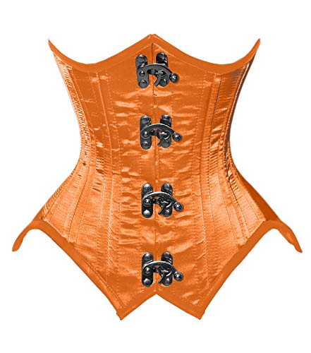 luvsecretlingerie Damen Taillentraining Schwerlast Doppelt Stahl Knochen Unterbrust Korsett Steampunk Satin Corsage #8726-MC-SA von luvsecretlingerie