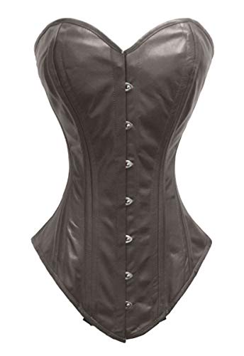 luvsecretlingerie Damen Taillentraining Schwerlast Doppelt Stahl Knochen Vollbrustkorsett Steampunk Leder Corsage #8149-LE von luvsecretlingerie