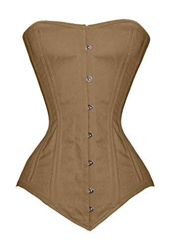 luvsecretlingerie Damen Taillentraining Schwerlast Doppelt Stahl Knochen Vollbrustkorsettt Steampunk Baumwolle Corsage #8555-TC2 von luvsecretlingerie