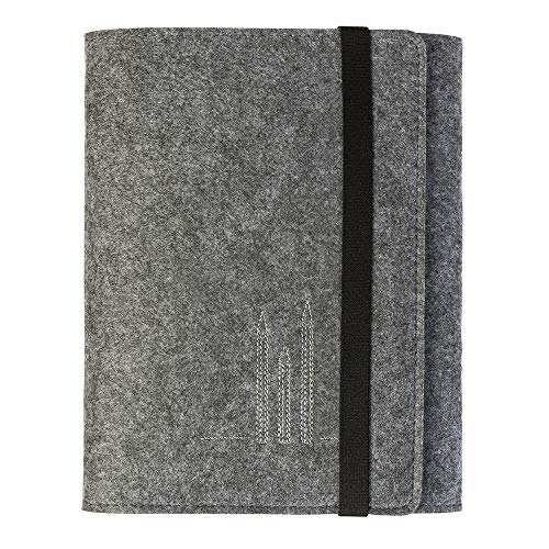 luxdag Federmäppchen Etui aus Filz mit Gummiband A5 (Farbe wählbar) - Multifunktionale iPad, Kindle Hülle für Büro, Uni & Schule - Stifteetui für unterwegs von luxdag