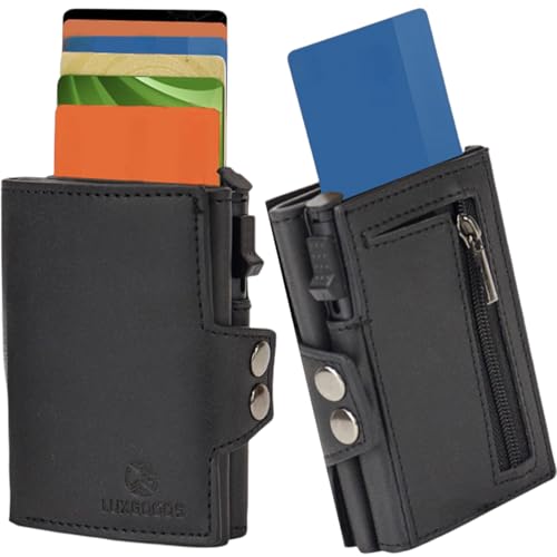 luxgoods Geldbörse Herren-Portmonee-Geldbeutel Herren-Slim Wallet-11 Karten mit Münzfach -Geldbörse Herren Damen -Kreditkartenetui-Mens Wallet-Kartenetui Herren. von luxgoods