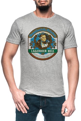 Augustiner Hölle Bier Herren Grau T-Shirt Kurzarm Men's Grey T-Shirt Augustiner Hölle Bier Herren Grau T-Shirt Kurzarm Men's Grey T-Shirt von luxogo