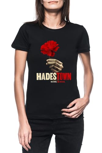 Hadestown Hadestown Blume Damen Schwarz T-Shirt Kurzarm Women's Black T-Shirt Hadestown Hadestown Blume Damen Schwarz T-Shirt Kurzarm Women's Black T-Shirt von luxogo
