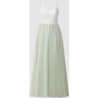Luxuar Abendkleid aus Spitze und Tüll in Mint, Größe 36 von luxuar