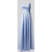 Luxuar Abendkleid in Wickel-Optik in Hellblau, Größe 36 von luxuar
