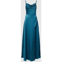 Luxuar Abendkleid in Wickel-Optik in Petrol, Größe 40 von luxuar