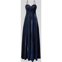 Luxuar Abendkleid mit Beinschlitz in Dunkelblau, Größe 36 von luxuar