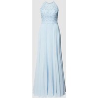 Luxuar Abendkleid mit Neckholder in Hellblau, Größe 38 von luxuar