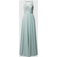 Luxuar Abendkleid mit Paillettenbesatz in Mint, Größe 34 von luxuar