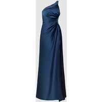Luxuar Abendkleid mit Perlen in Rauchblau, Größe 36 von luxuar