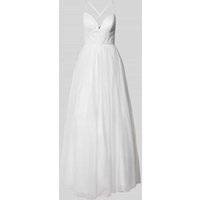 Luxuar Abendkleid mit Raffungen in Offwhite, Größe 38 von luxuar