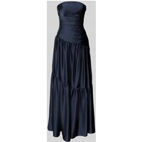 Luxuar Abendkleid mit Raffungen und Volantsaum in Dunkelblau, Größe 36 Luxuar Abendkleid mit Raffungen und Volantsaum in Dunkelblau, Größe 36 von luxuar