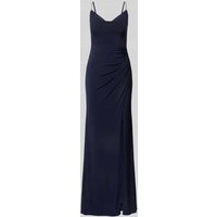 Luxuar Abendkleid mit Spaghettiträgern in Marine, Größe 38 von luxuar