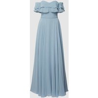 Luxuar Abendkleid mit Taillenpasse in Bleu, Größe 34 von luxuar