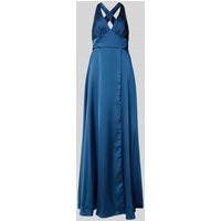 Luxuar Abendkleid mit V-Ausschnitt in Bleu, Größe 36 von luxuar