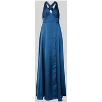 Luxuar Abendkleid mit V-Ausschnitt in Bleu, Größe 42 von luxuar