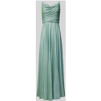 Luxuar Abendkleid mit Wasserfall-Ausschnitt in Blau, Größe 32 von luxuar