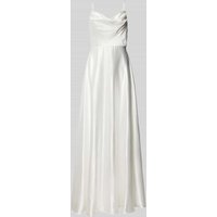 Luxuar Abendkleid mit Wasserfall-Ausschnitt in Offwhite, Größe 44 von luxuar