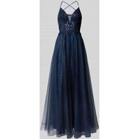 Luxuar Abendkleid mit Ziersteinbesatz in Dunkelblau, Größe 38 Luxuar Abendkleid mit Ziersteinbesatz in Dunkelblau, Größe 38 von luxuar