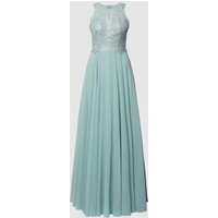 Luxuar Abendkleid mit Ziersteinbesatz in Mint, Größe 34 von luxuar