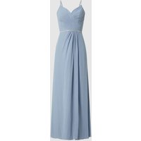 Luxuar Abendkleid mit Ziersteinen in Bleu, Größe 34 von luxuar