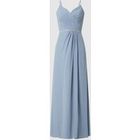 Luxuar Abendkleid mit Ziersteinen in Bleu, Größe 44 von luxuar