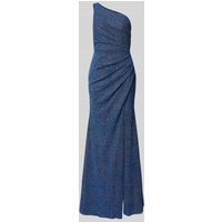 Luxuar Abendkleid mit seitlicher Raffung in Dunkelblau, Größe 48 von luxuar