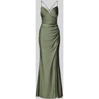 Luxuar Abendkleid mit seitlicher Raffung in Schilf, Größe 42 von luxuar