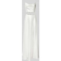 Luxuar Brautkleid aus Satin in zweiteiligem Design in Offwhite, Größe 38 von luxuar