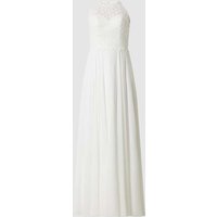 Luxuar Brautkleid aus Spitze und Chiffon in Offwhite, Größe 48 von luxuar